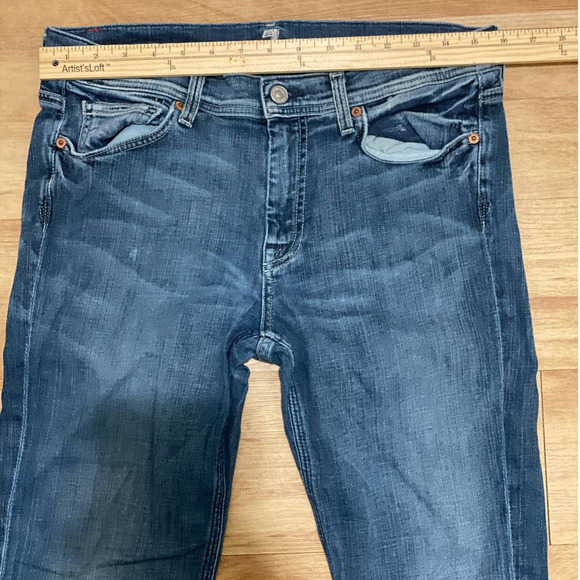 7 For All Mankind 7FAM Women's 31 Flynt Blue Bootcut Jeans Made in USA - Picture 4 of 16